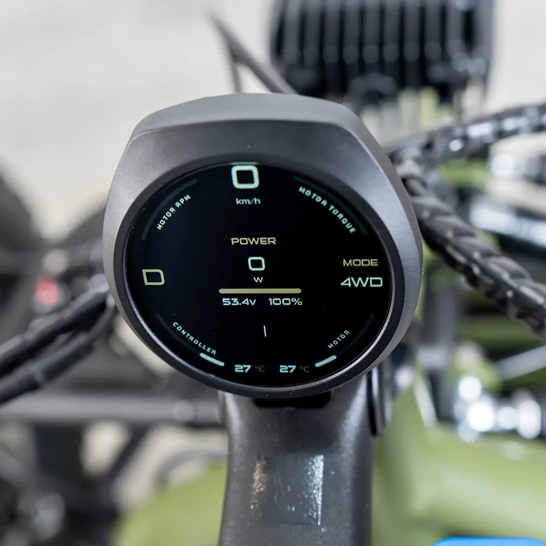 Cockpit und Display des Exoquad V2